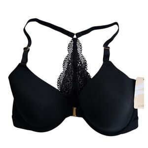 Black Lace Racerback Bra 36DD,